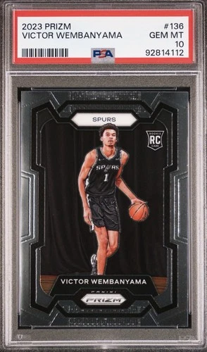 2023-24 Panini Prizm - Victor Wembanyama PSA 10 Rookie (RC) #136 - GEM MINT