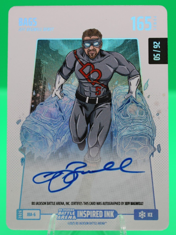 2026 Bo Jackson Battle Arena Bags Jeff Bagwell ICE /50 Inspired Ink Auto #JBA-7