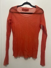 Schönes Netz Shirt von Rundholz Dip Gr. M Neu Top Elastisch Orange Oberteil