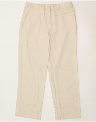 L.L.BEAN Damen klassische Passform Chino Hose US 10 Large W32 L28 weiß CN76