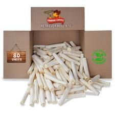 All Natural Rawhide Rolls for Dogs 80 Pack