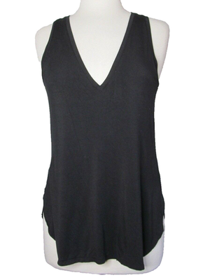 #ad Aritzia Babaton Size S Black Tank Top Sleeveless V Neck Long Tee Shirt Women#x27;s $14.99