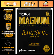 Premium Large Lubricated Condoms, Comfortable  Smooth, 24 Count Value Pack