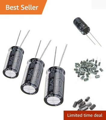 Pack of 12 Pieces 1000uf 25V Capacitor, Aluminum Electrolytic Capacitor 1000u...