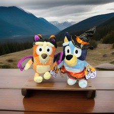 Bluey Witch 15" Bingo Bat 11" Costume Halloween Holiday Plush Toy Set NWT 2025