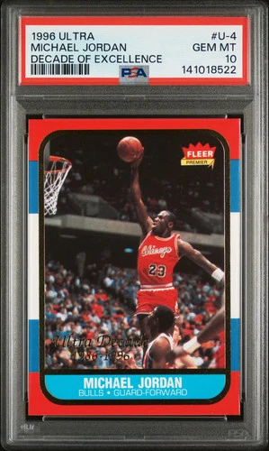 1996 Fleer Ultra Decade Of Excellence Michael Jordan #U-4 PSA 10 (522)
