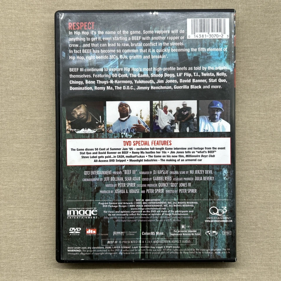 Beef III (3) (DVD 2-Disc 2005) Rap Hip Hop Documentary 50 Cent Snoop Dogg TI + - Image 2 of 4