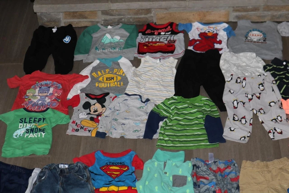 HUGE LOT 113 YOUTH BOYS SHIRTS SHORTS PANTS CARTERS GAP MARVEL TMNT LEGO 3 4 5 - Image 2 of 4
