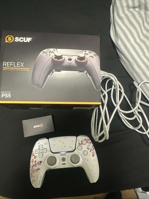 Scuf Controller für PS5, Gebraucht. Weiß Grip Hinten Trigger Effekt L 2 Und R2