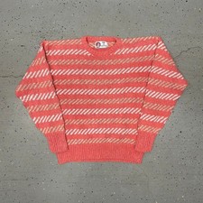 VTG 90s Pink and white Isle of Cotton knit sweater