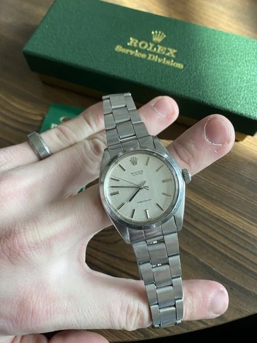 Rolex 6426 oyster precision vintage 34mm 7835 357 Ends Serviced Box Linen Dial!!