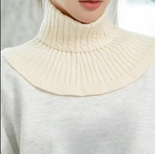 Winter Detachable Knitted Fake Collar Windproof Turtleneck Fashion Neck Warm UK