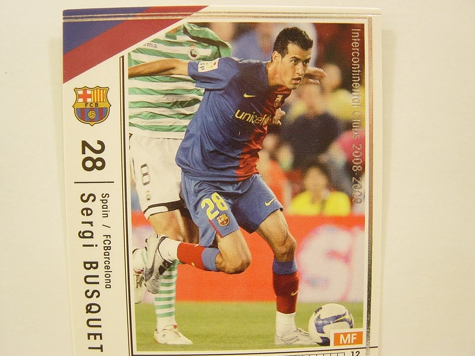 Panini WCCF 2008-09 Sergio Busquets Burgos 1988 Spain　No28 FC Barcelona Rookie 3 - Image 2 of 4
