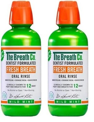 The Breath Co Alkoholfreie Mundspülung Zahnarzt formulierte Mundspülung für 12 Stunden