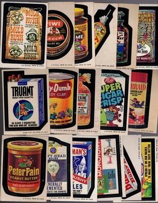 1974 Topps Wacky Packs Series 6 Complete Set 33/33 VG Packages TRUANT RUN-A-WAY