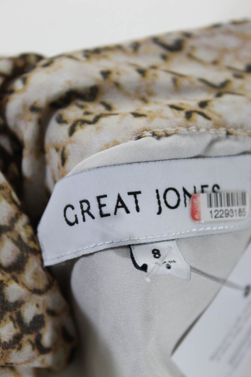 Great Jones Womens Python Print Ruffle Skirt Mult… - image 7