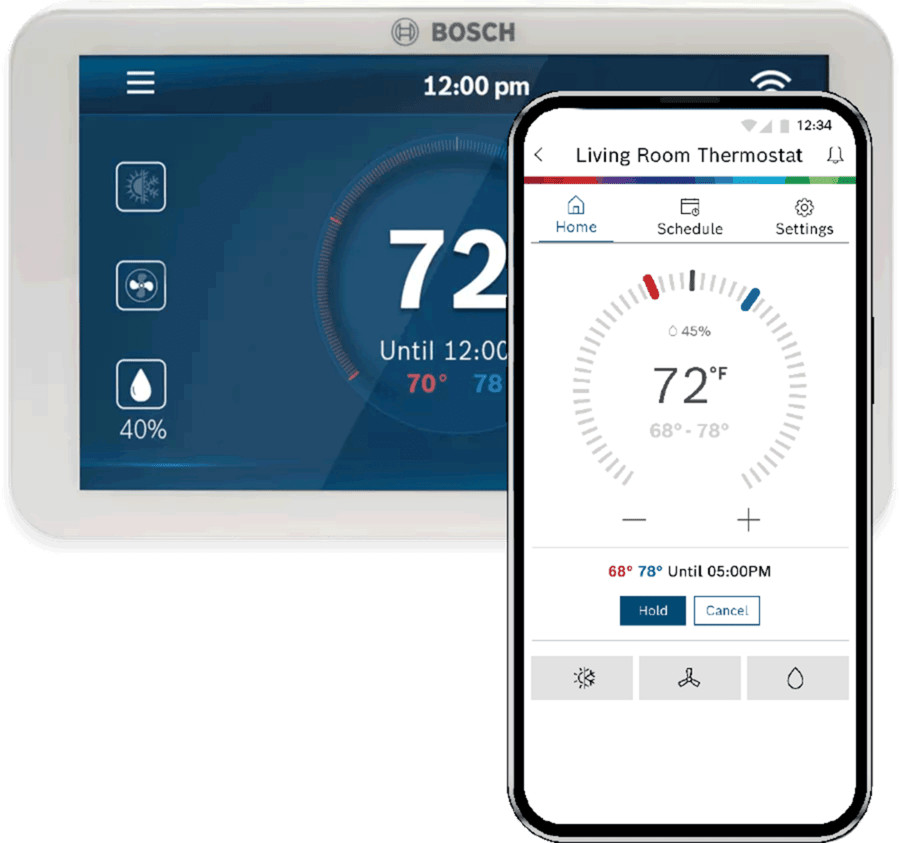 BOSCH BCC110 Smart Thermostat 5" Touchscreen Wi-Fi 24V Wall Mount
