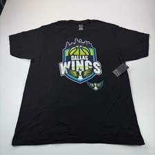 NEW Dallas Wings Basketball Logo Shirt Adult Extra Large XL Black Crew Neck WNBA