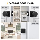Goldenwarm Matte Black Closet Door Knobs, Passage Door Knobs Interior Hallway...