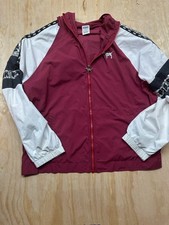 Victoria's Secret PINK Campus Anorak Sequin Jacket M L Dog Logo Y2K Burgundy