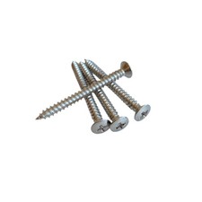 Chrome Steel Guitar Neck Mounting Screws 4.2mm x 45mm