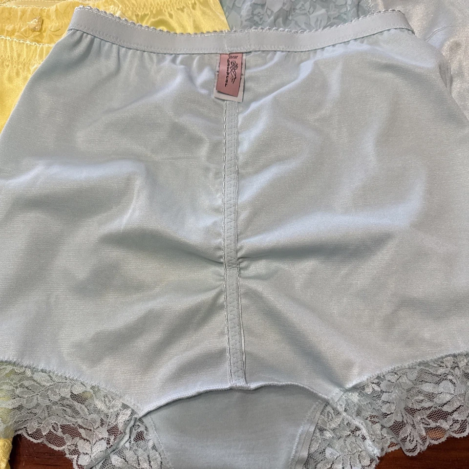 Paquete de 6 pantalones cortos bragas de encaje de cintura alta grandes para mujer Foto 4 de 4