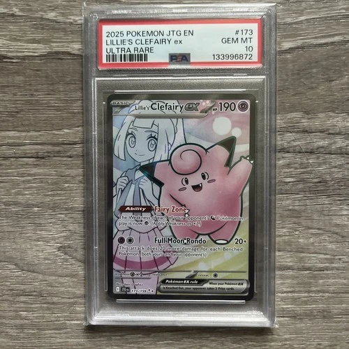 2025 POKEMON JTG EN-JOURNEY TOGETHER ULTRA RARE #173 LILLIE'S CLEFAIRY EX PSA 10