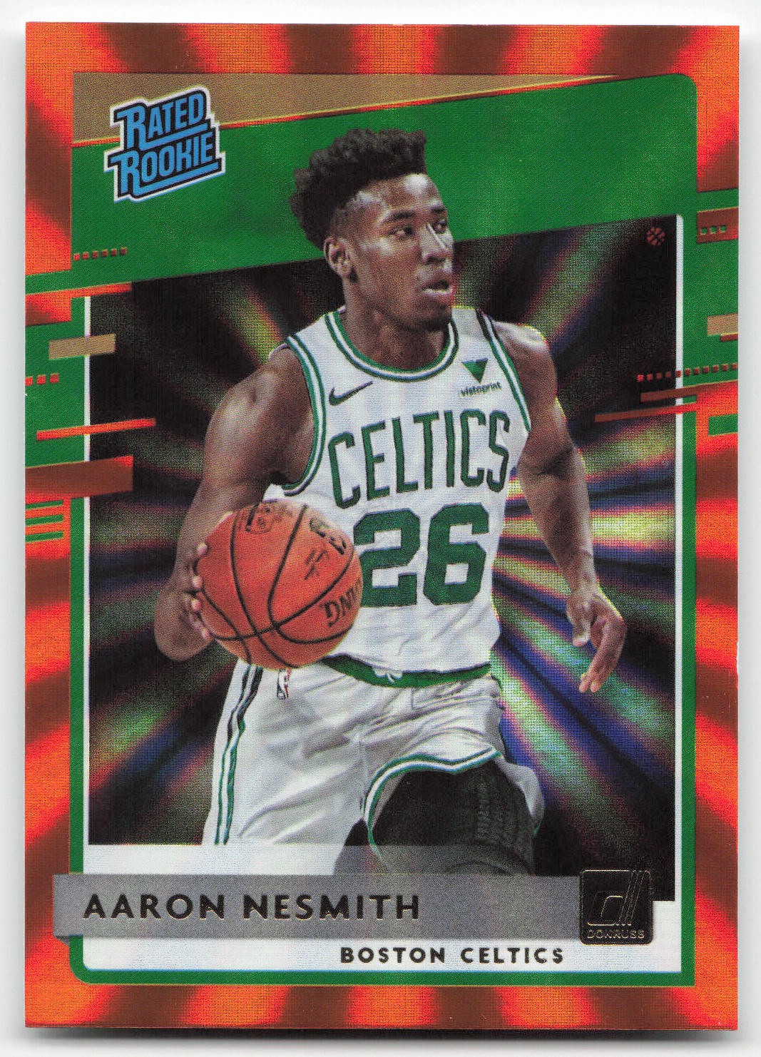 2020-21 Donruss #232 Aaron Nesmith Holo Orange Laser