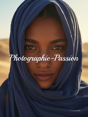 Photo 15x20 Portrait Touareg Niger Blue Desert Print FLOT434