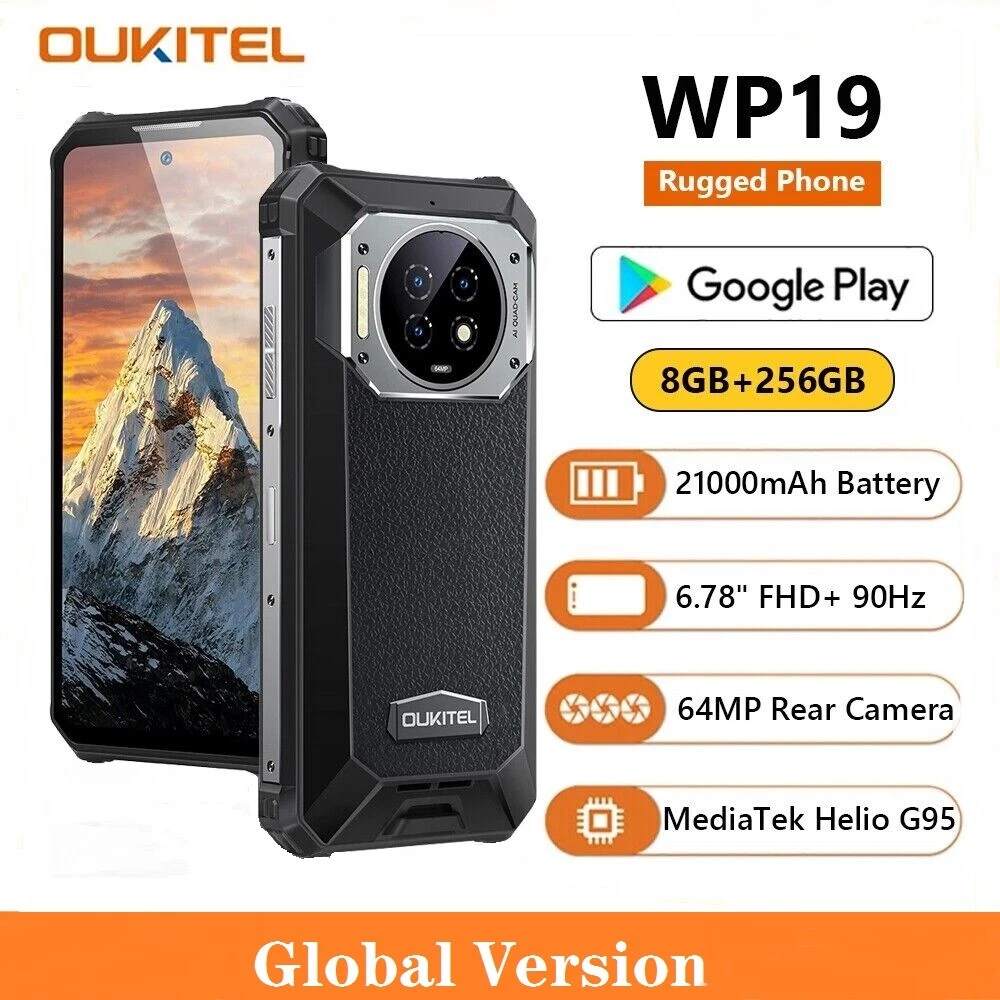 Oukitel WP19 Rugged phone 21000mAh 8GB+256GB 6.78