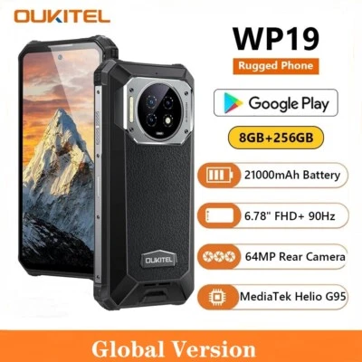 Oukitel WP19 Rugged phone 21000mAh 8GB+256GB 6.78