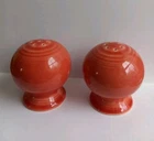 HOMER LAUGHLIN FIESTA SALT and PEPPER SHAKERS Persimmon