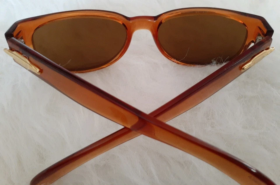 Vintage Ladies Sunglasses Visual Scene 99ND319 6002ND Brown Yellow Oval RARE - Image 2 of 4