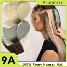 THICK Tape In 100 Remy Human Hair Extensions Skin Weft Full Head 20"22"24" 120g