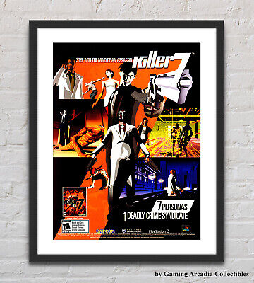 Killer 7 Playstation 2 PS2 Gamecube Glossy Promo Ad Poster Killer 7 Playstation 2 PS2 Gamecube Glossy Promo Ad Poster