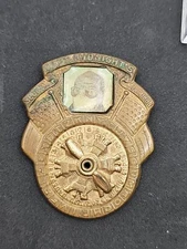 Old Brass Pin-Captain Midnight W/ Picture And Message Decoding Wheel RARE