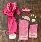 Vintage 1984 Barbie Bath Fun Fashion Playset #9266 Robe w/ Tie Scale Towel