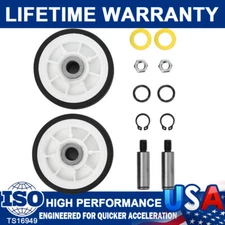 2Pack Dryer Roller Wheel Drum Support Kit 303373K Fit For 12001541 312948 Maytag