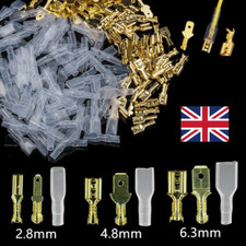 150x 2.8/4.8/6.3mm Electrical Female & Male Crimp Wire Connectors Spade Terminal