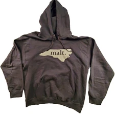 Gildan Grey Carolina Malt House Hoodie Unisex Size Large