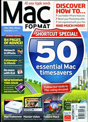 Mac Format Mag + CD July 2009 $16 Ret - Apple -Photoshop Skills, BatchOutput DOC