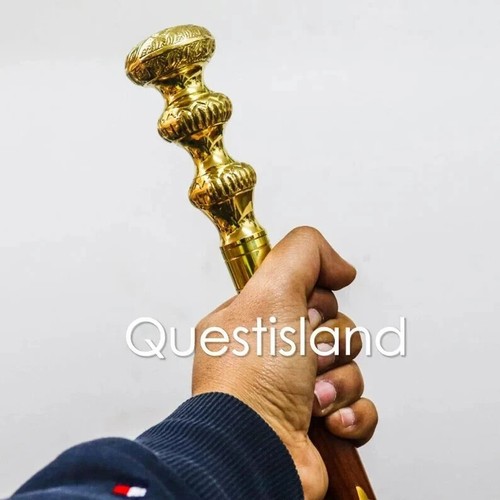 Walking Stick Brass Handle Wooden Victorian Style Foldable Cane Collectible Men' - Picture 3 of 3