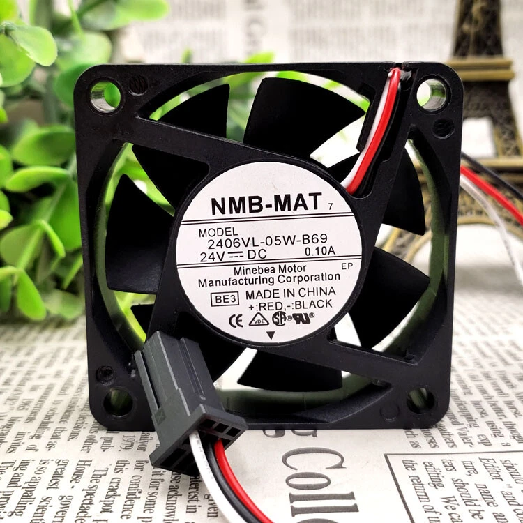 1PC NMB-MAT 2406VL-05W-B69 Cooling Fan 24V 0.10A 6CM New - Image 2 of 4