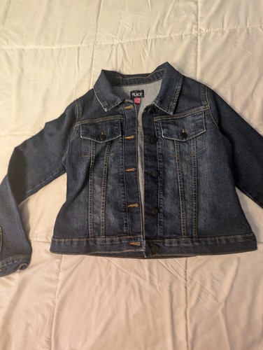 The Childrens Place Denim Youth Girl's Blue Cotton Blend Jeans Jacket Sz XXL 16 - Picture 2 of 7