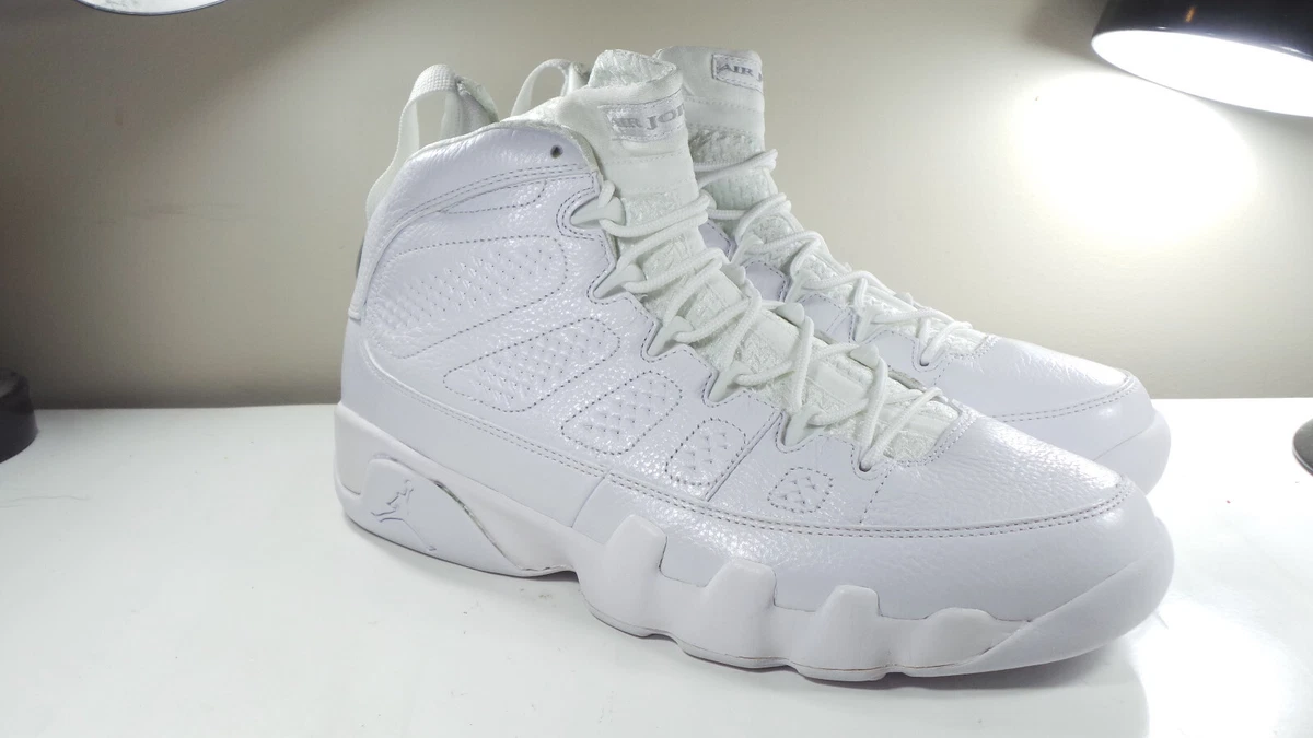 All white deals jordan 9
