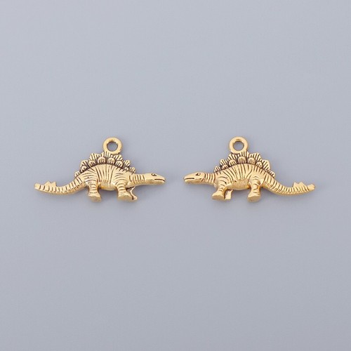 50 x Antique Gold Tone Animal Dinosaur Charms Pendants for DIY
