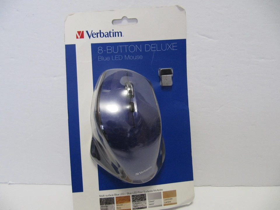 Verbatim 99020 Wireless Desktop 8-Button Deluxe Blue LED Mouse Purple - Image 3 of 4