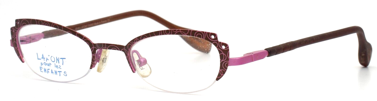 JEAN LAFONT Calin 776 Brown Pink Girls Kids Oval Eyeglasses