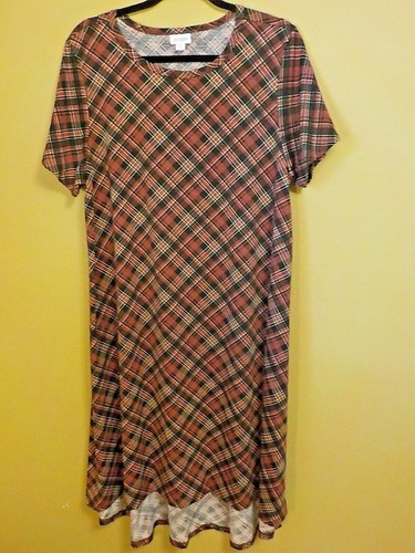 LuLaRoe Carly 2XL Black/Brown/White 