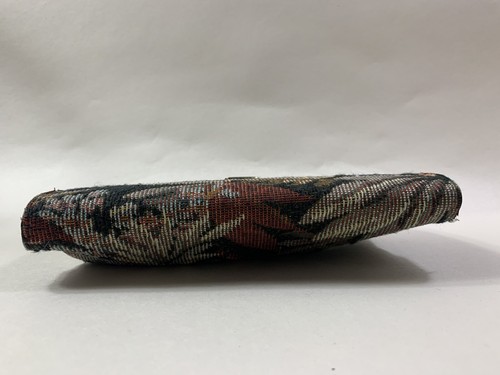 Vintage Inspired Tapestry Faux Leather Double Sided Coin Purse Faux Suede Lining - Picture 10 of 19